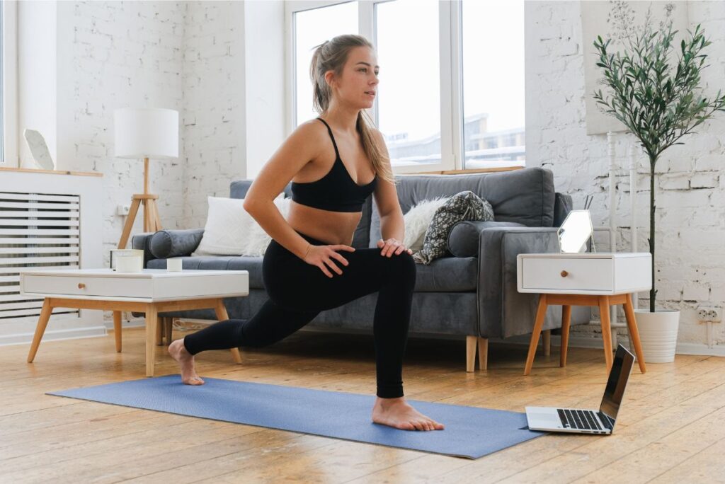 At-home workout, beginner routine